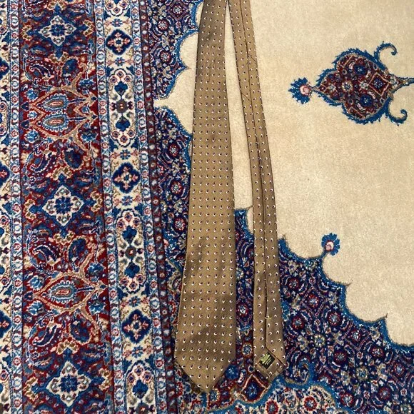 OXXFORD CLOTHES Tie (Brown, Motif, Silk) - Picture 1 of 2